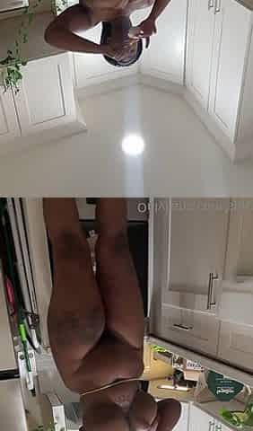 Slutty Black Chick Dancing Naked While Eating Farmer Boys