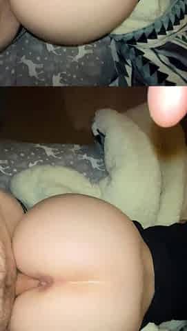 Glam blonde ass cumshot after hardcore anal