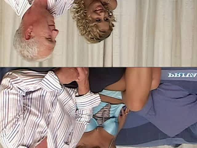 Curly-haired blond milf enjoys jumping on a cock in hardcore clip