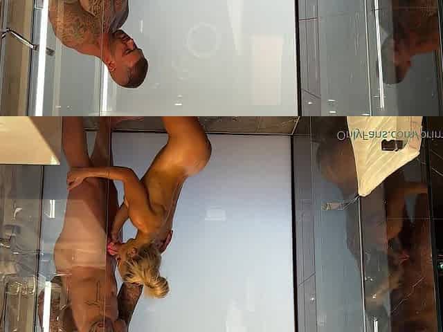 tiny blond fit kitty gets screwed in the shower by primal