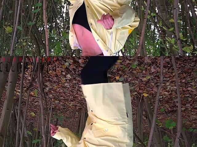 Amateur Couple Has Risky Outdoor Sex in the Forest -ends with Cum on Raincoat, Projectfundiary