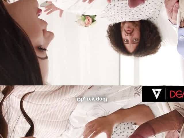 Curvy Alison Rey, was desperate for some cock, so she fucked bf's doc in his bed