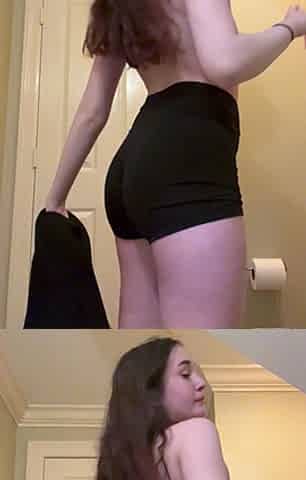 Small titted brunette amateur anal nailed at home