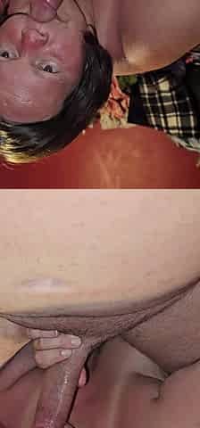 mother I'd like to fuck with preggy titties sucks penis