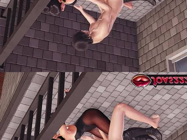Exciting Super Woman in Nylon Animation with Big Tits Intense Dildo Masturbation, and Fingering Tight Pussy Squirt