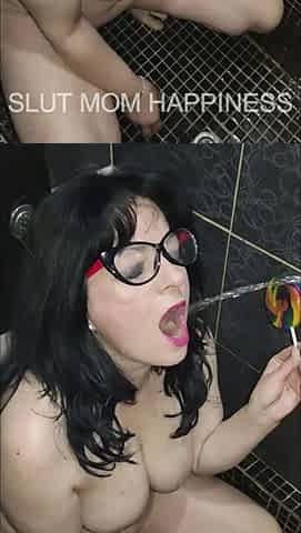 Golden shower lollipop