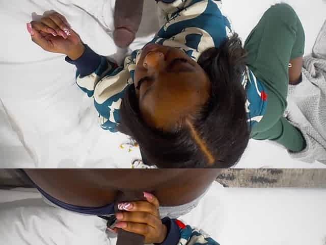 Ebony Gets Fucked Around the House Before Guests Arrive
