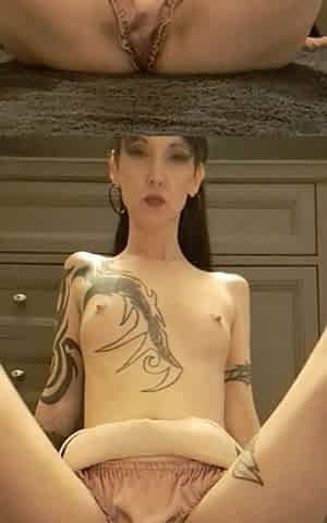Stuffed Pink Satin Thong Squirting Goth