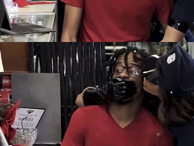 Camsoda Pawn shop police slut