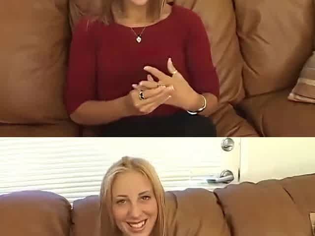 Small Boobs Blonde On Her Casting With Krysta-lynn Lovely