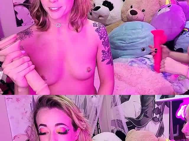 Hot blonde teen exploring her lesbian curiosities