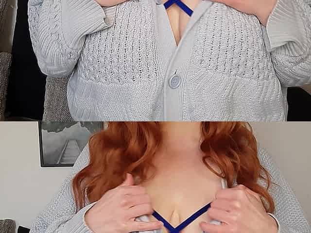 My Tits in Blue Lace Bra