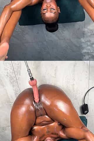 Hidden camera amateur fingering and using HUGE toy in her