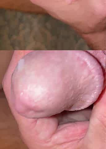 Smearing my precum around as I edge just the tip of my dick part two