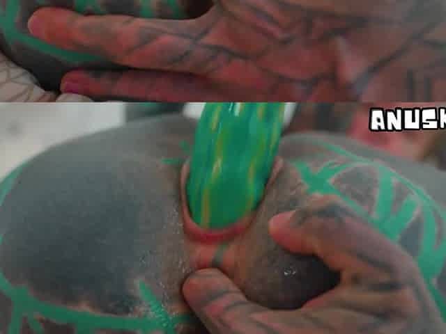 Heavily Ink'd TEEN Self banging Large Toy