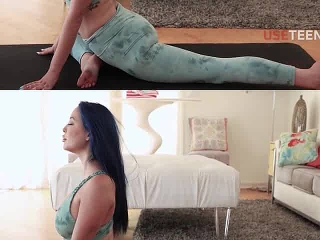 Yoga Instructor Screws Reporter Live! - Caitlin Bell, Eve Marlowe, Donnie Emo