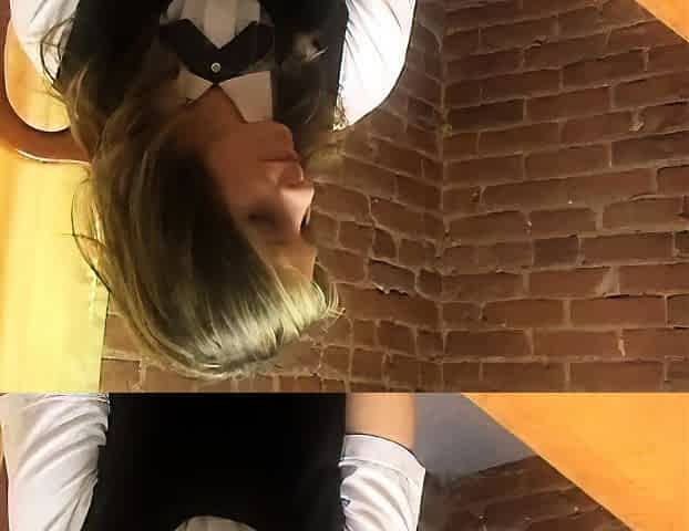Amateur blonde ass fucked in the cloak room of a night club