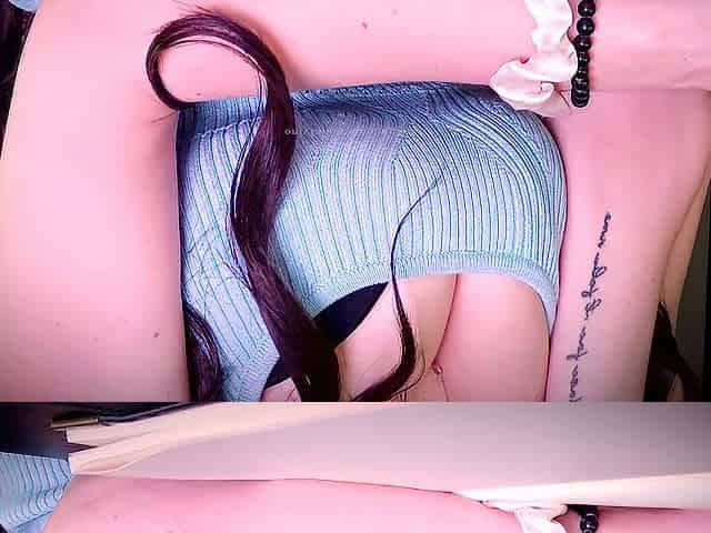 ASMR: Slutty student masturbating underneath the desk during class POV