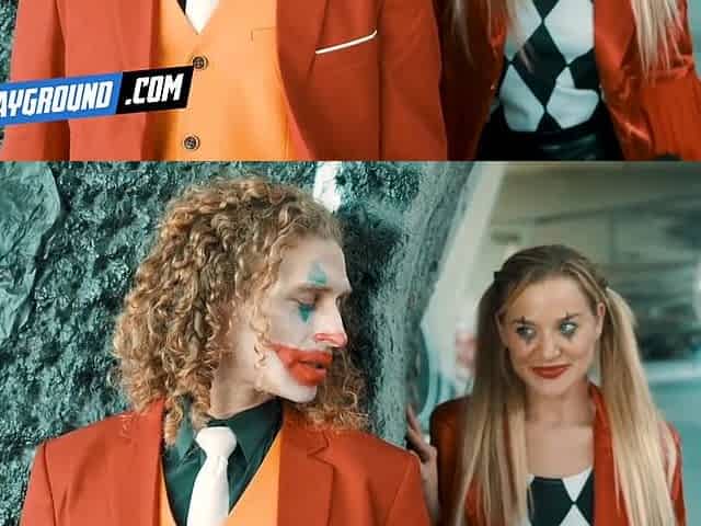 As Begs To Be Fucked By In Public - Joker Porn Cosplay Parody With Harley Quinn, Cum In Face And Blake Blossom
