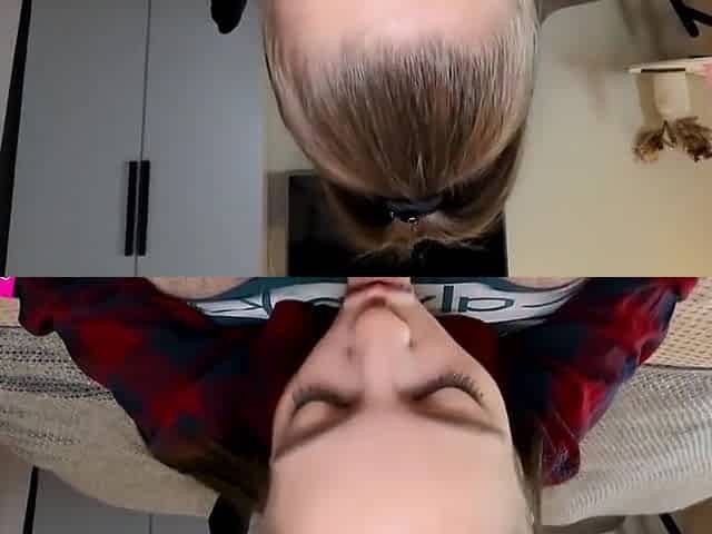Young Brunette Doing Blowjob Guy In The Video Camera