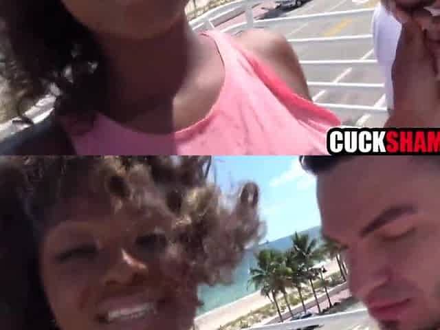 Hawt black wife bangs white man & films it for cuck hubby