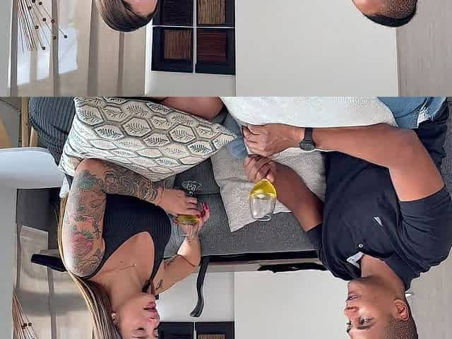 Esposo Cornudo Mira como su mujer se folla una polla grande por el culo hasta el creampie!