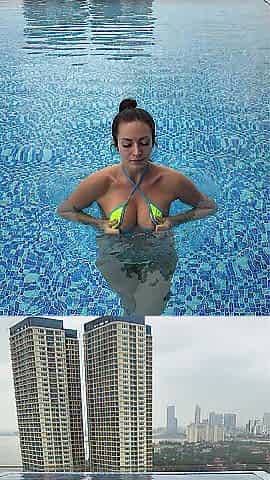 Public Pool Spit on Melons with Ahegao Face