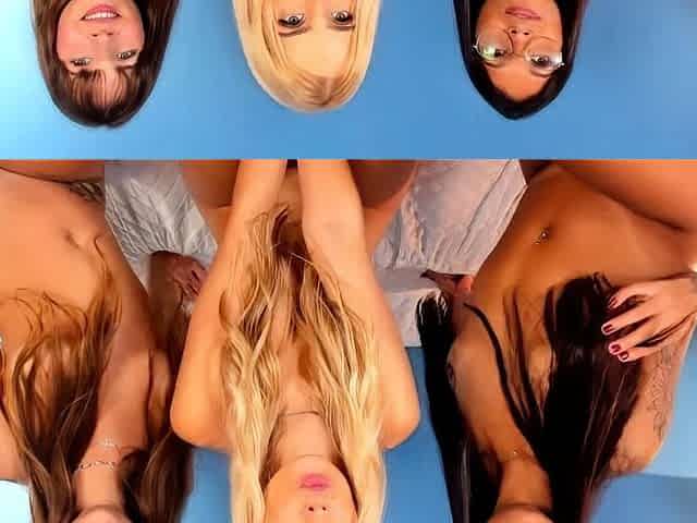 Hot blonde and sexy brunette lesbians