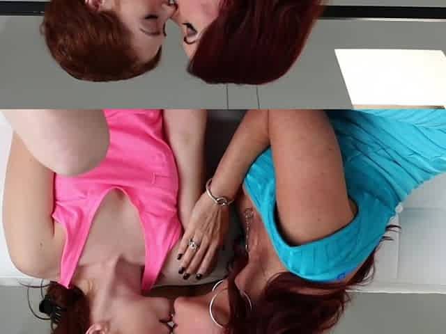 Lesbian beauties Janet Mason and Alice Green in thongs are having fun