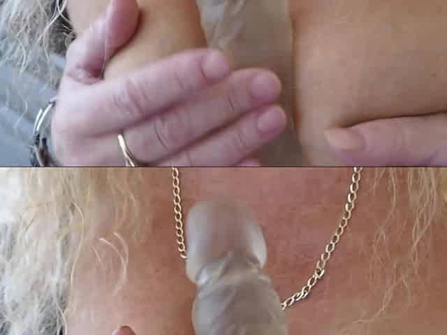 Blowjob Sucking & Close up Fucking on a Dildo with Titty Fucking POV