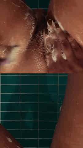 shaving snatch in the shower