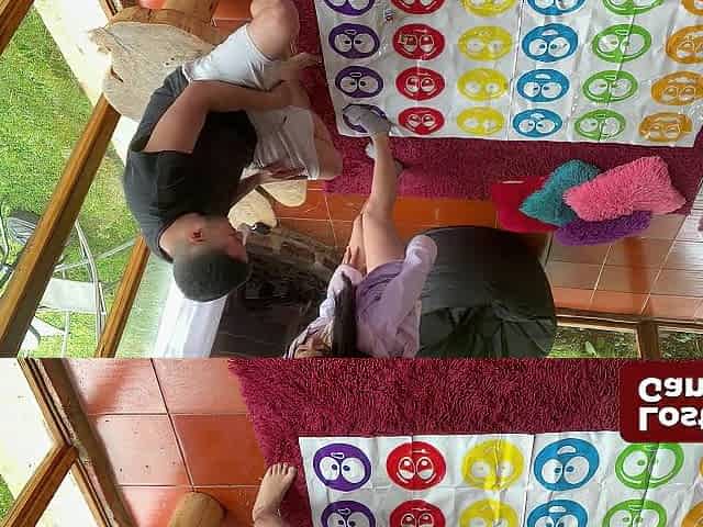 A oral-job surprise for the Undress Twister game winner