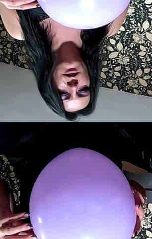 Satin Pajama Balloon Fetish Teasing, Nail Play & Barefoot Balloon Popping