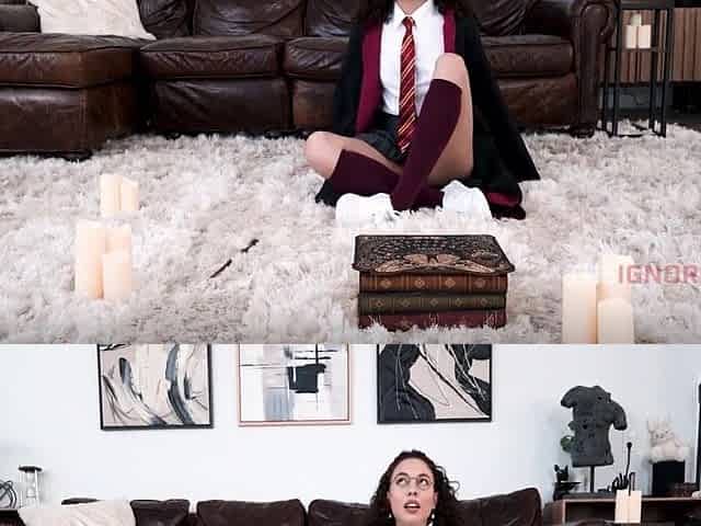 Cute Scared Teen Drilled By An Invisible Ghost