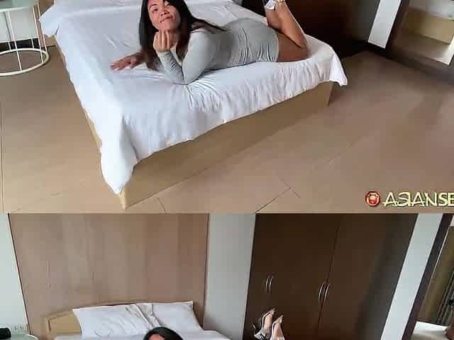 Large ass oriental beauty loves sex with froeigners