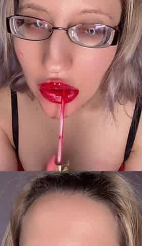 My Bimbo Big Red Lips and Lipstick Power