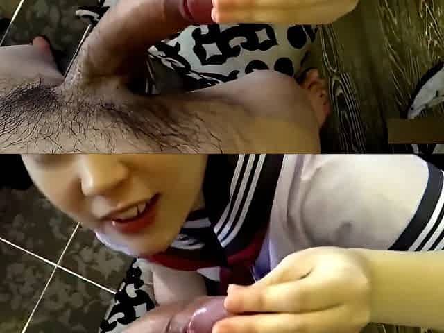 Japanese Girl In School Uniform Gives Blowjob Uncensored
