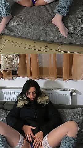 MilfyCalla- A Lot Of Cum On my old Ebony Furry DownJacket