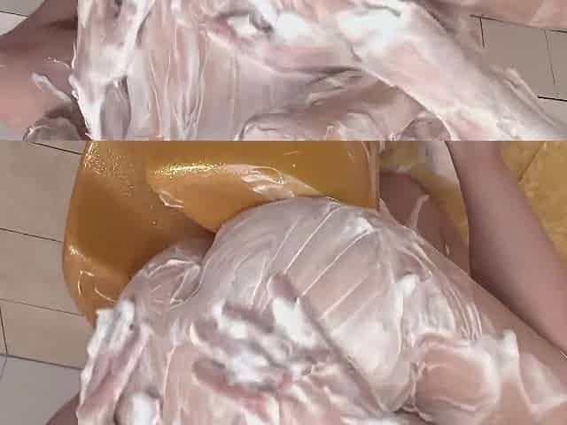 Man Asks Girl With Tiny Tits To Froth His Milk With Bubbles Shower