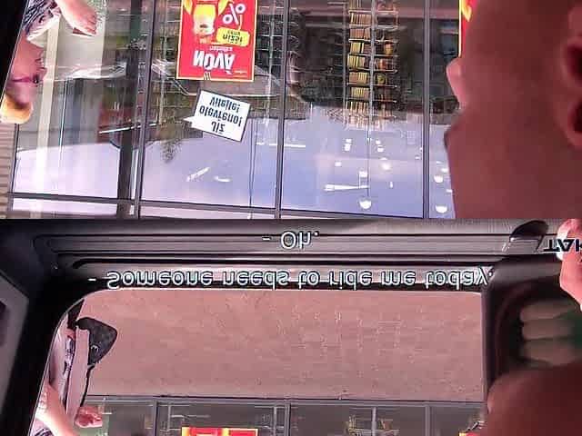 Redhead fucked in van kicked off bare