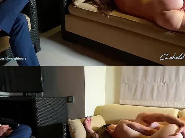 Sexy Honey Bangs Large Wang In Front Of Our Cuckold Therapist and Rated Us!