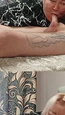 Evening Blowjob From Stepmom and Cum Swallowing