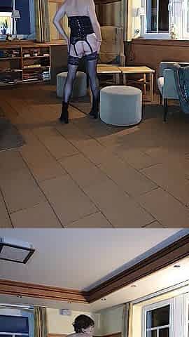 Slutty in the hotel lobby
