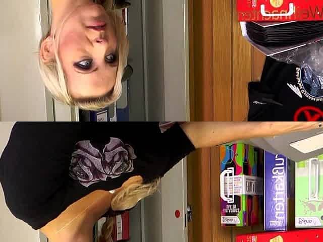 Gorgeous golden-haired mother i'd like to fuck with large teats sucks balls and ramrod