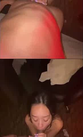 cute asian sucks bf