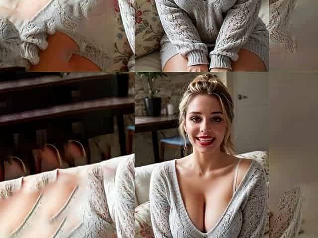 Marvelous Golden-haired - HAWT Playboy with Large Melons (AI Generated) not a real person