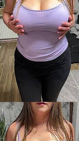 Breasty German Angel Teases Biggest Breasts & Thick Butt in Belt