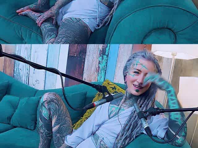 Anuskatzz tattoo model ASMR V - Vibe podcast talking