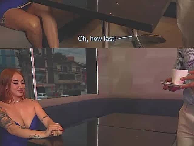 Sexy redhead arrives at a prestigious hotel and makes a decision to bang the concierge