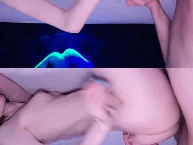 Cute teen brunette get pounded hard with load of cum on face